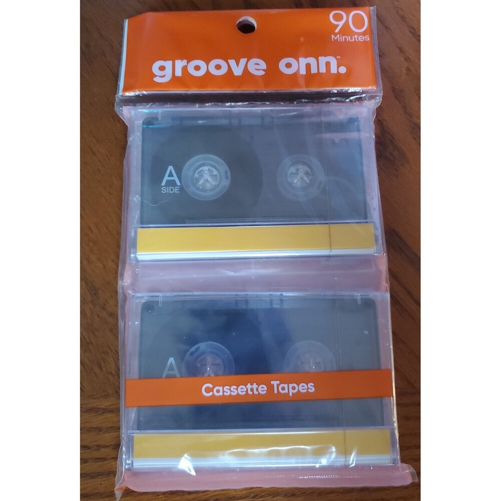 onn. 90 Minute Cassette Tapes, 2 Count NEW Still In Original Package
